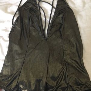 Brand New Urban Outfitters Metallic Vixen Bodysuit